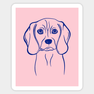 Beagle (Pink and Blue) Sticker